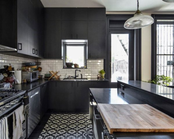 151 Black Magnetic Chalkboard, Kitchen Cabinetry, Brooklyn Townhouse
