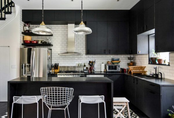 151 Black Magnetic Chalkboard, Kitchen Cabinetry, Brooklyn Townhouse