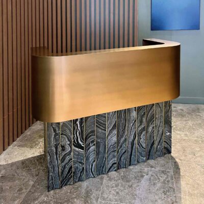 Chemetal 337 Aged Brass - reception desk